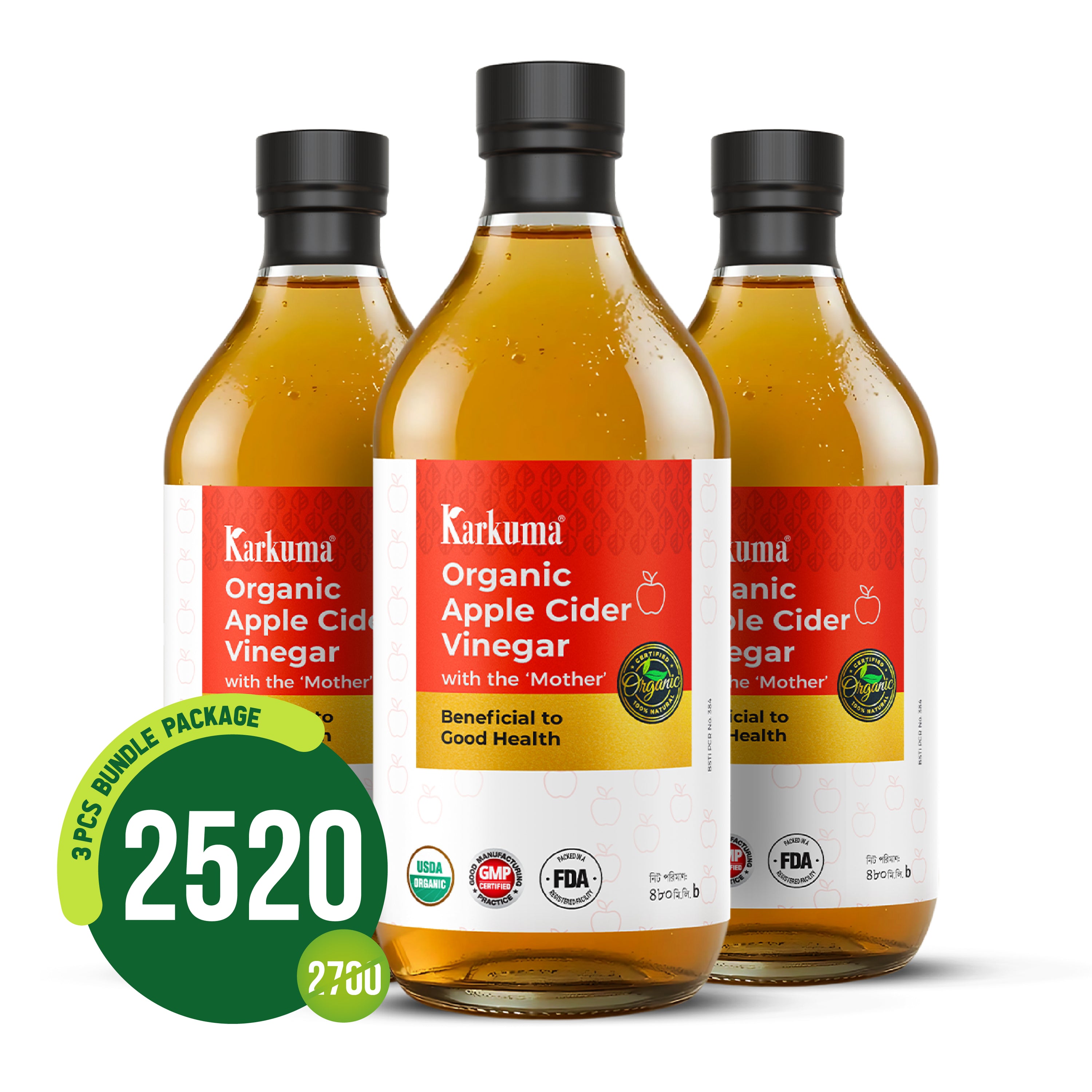 Karkuma Organic Apple Cider Vinegar with the 'Mother'